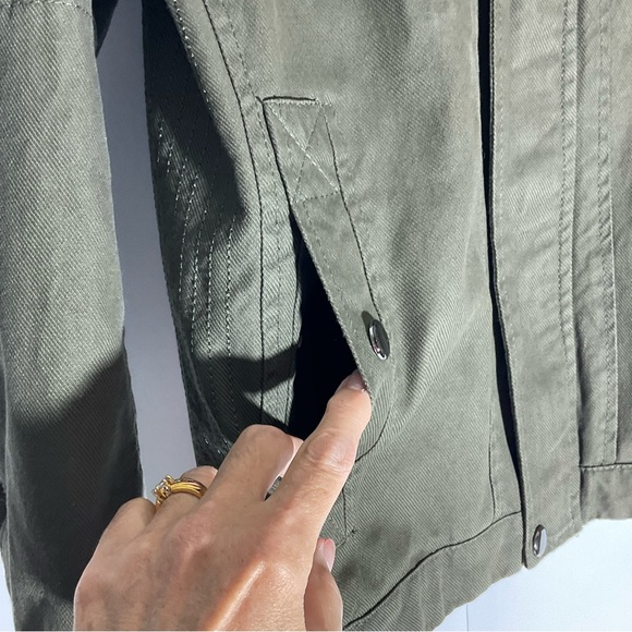 Wantdo Men’s Stand Collar Cotton Military Coat Army Green Five Pockets Size SM - Picture 9 of 16